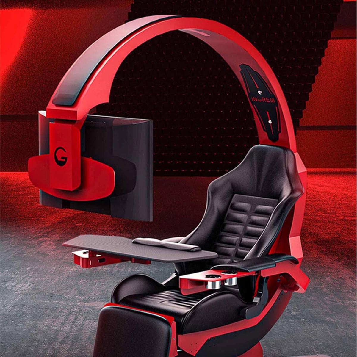 DXRACER INGREM CODING POD 2.0 ZERO GRAVITY ALL IN ONE COMPUTER SEAT E SPORTS GAME COCKPIT PRE ORDER RED BLACK NUMBER ONE AMMAN JORDAN